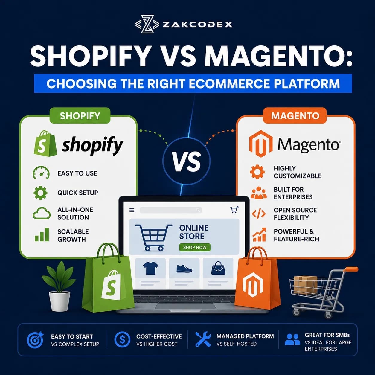 Shopify vs Magento: Choosing the Right Ecommerce Platform